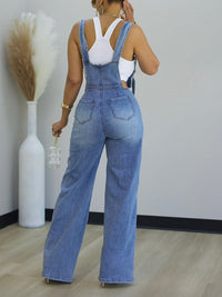 Zip Denim Overalls