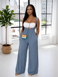 Bandeau Top & Overalls Set