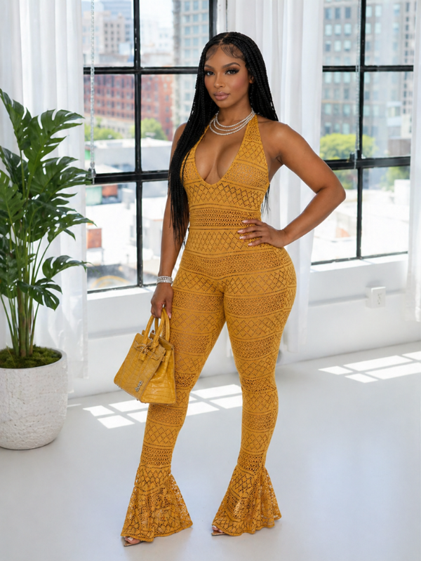 Lace Halter Jumpsuit