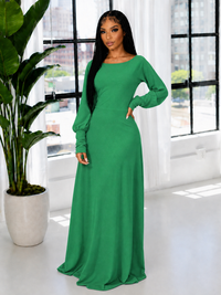 Bishop Sleeve Maxi Dress