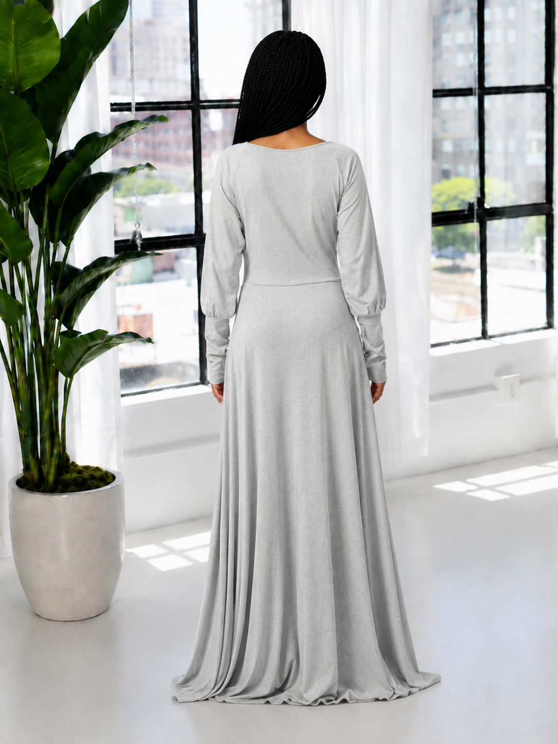 Bishop Sleeve Maxi Dress