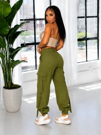 Solid Cargo Pants