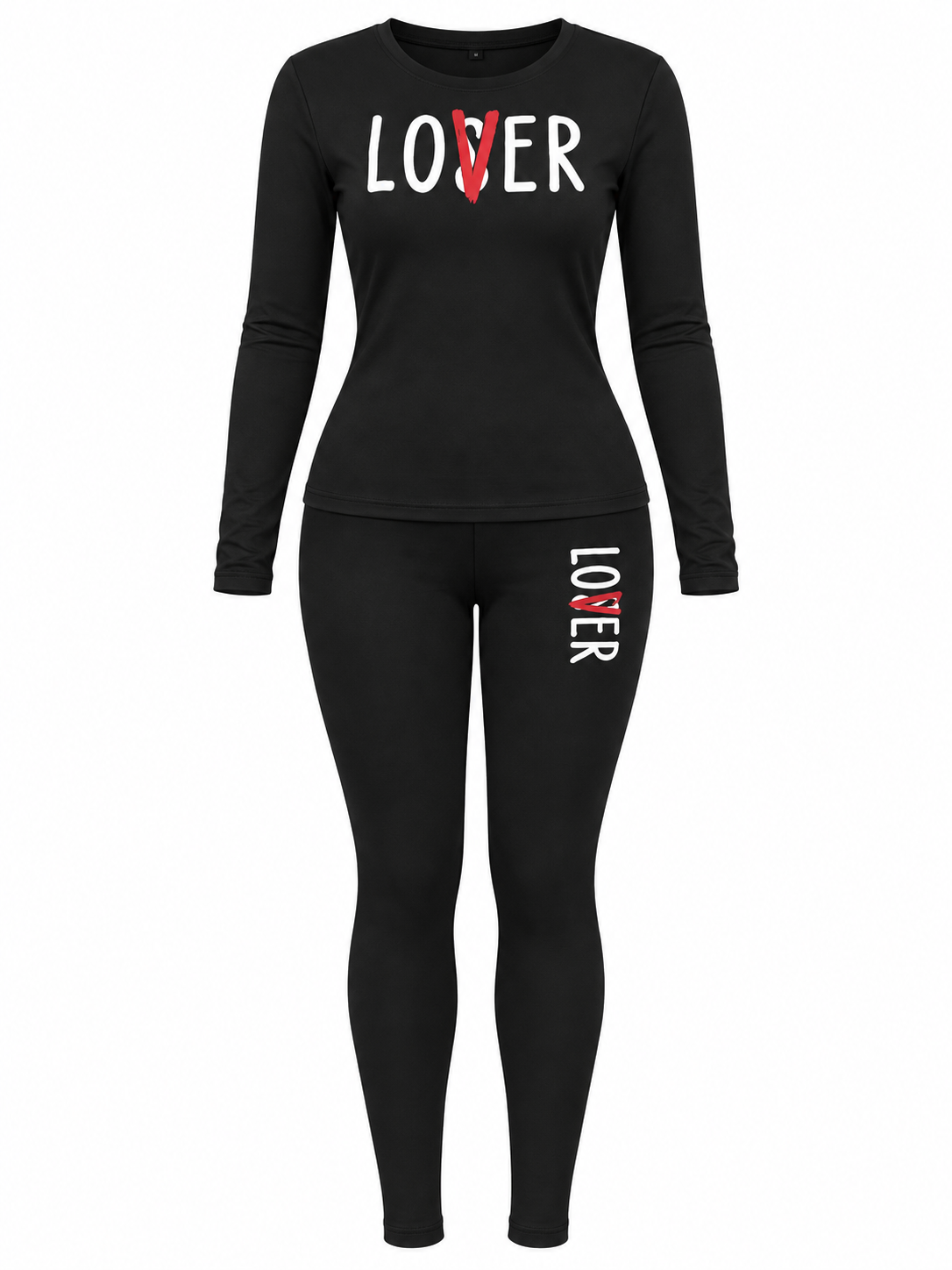 Letter Print Two-Piece Set