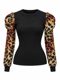 Leopard Combo Sweatshirt
