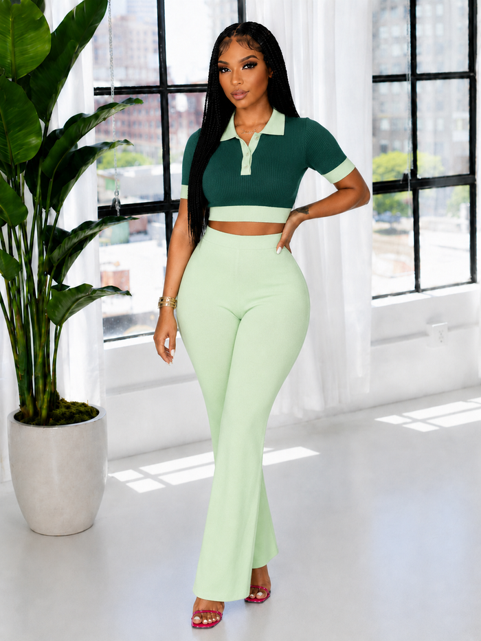 Polo Top & Pants Set