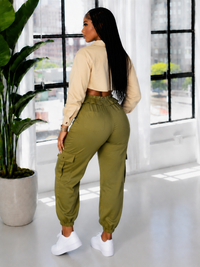 Tied Cargo Pants-Clearance