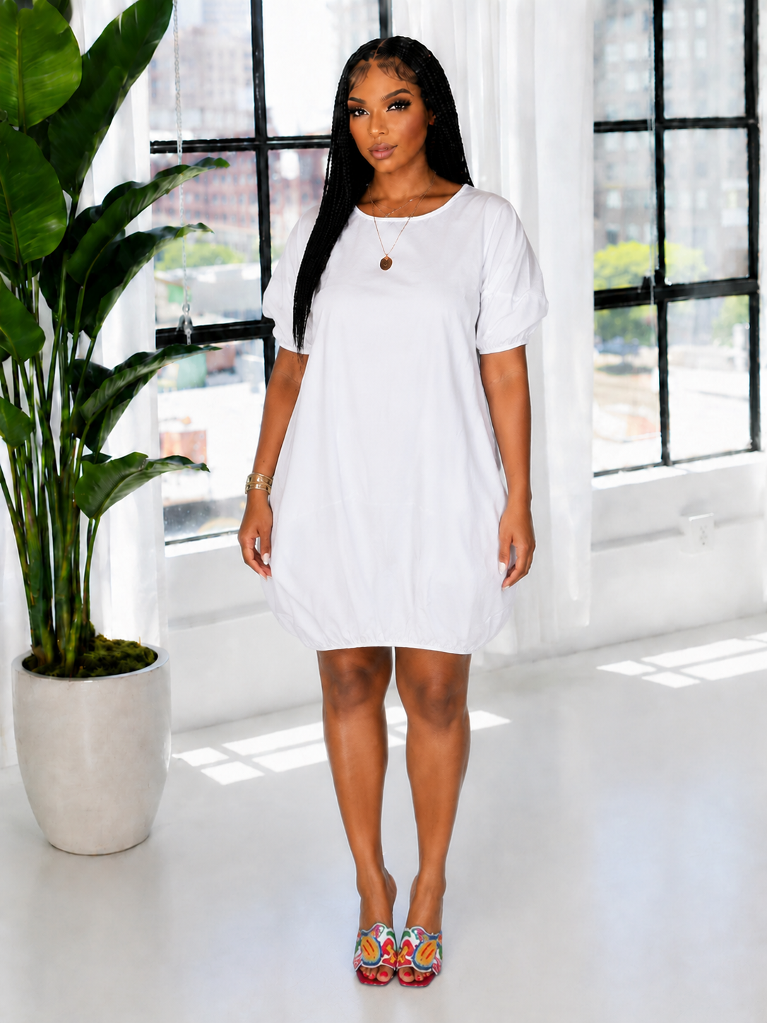 Solid Parachute Dress