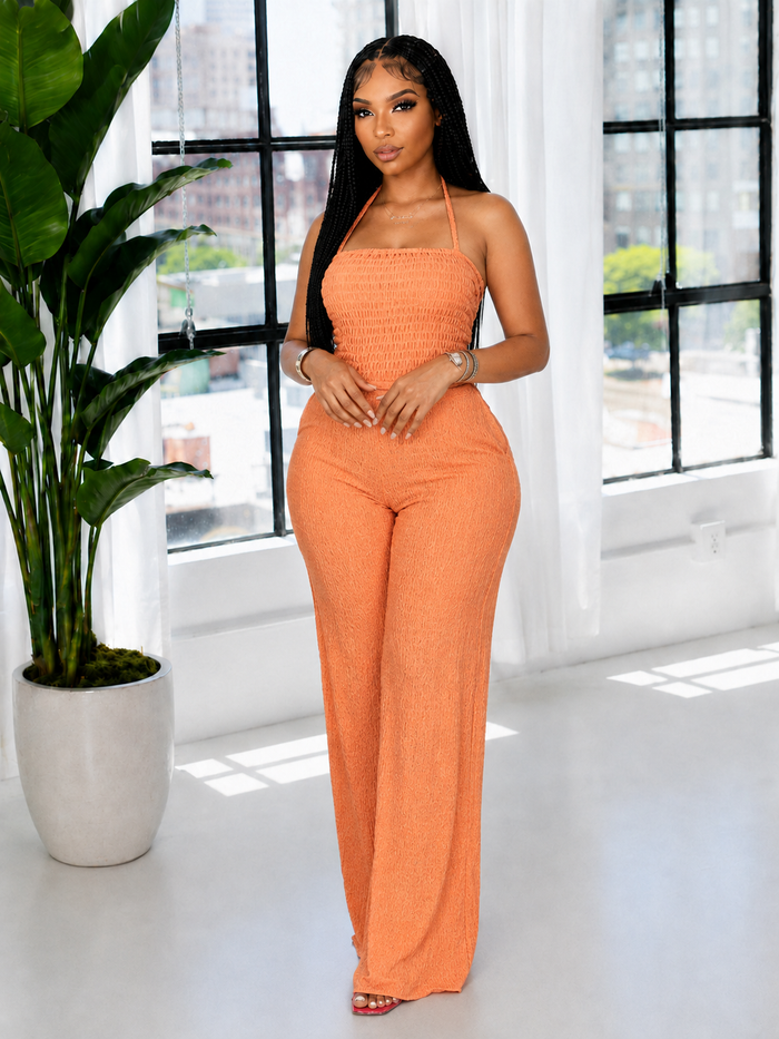 Halter Wide-Leg Jumpsuit