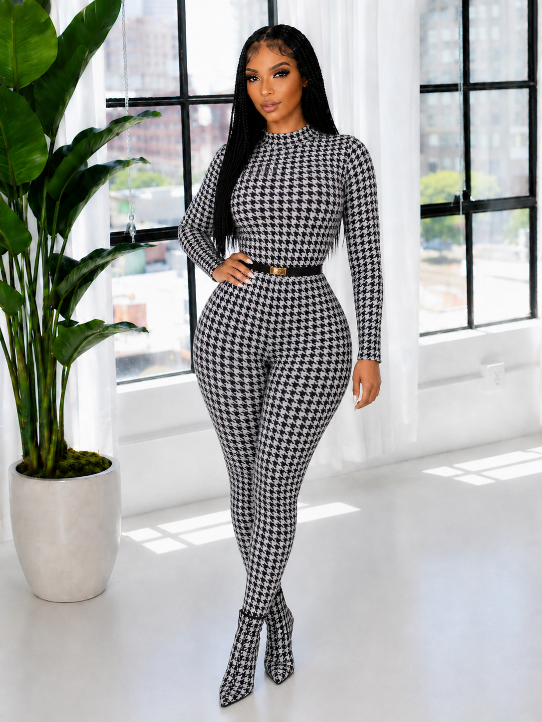 Houndstooth Top & Pants Set--Clearance