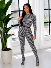 Houndstooth Top & Pants Set--Clearance