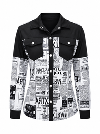 Houndstooth PU Shirt