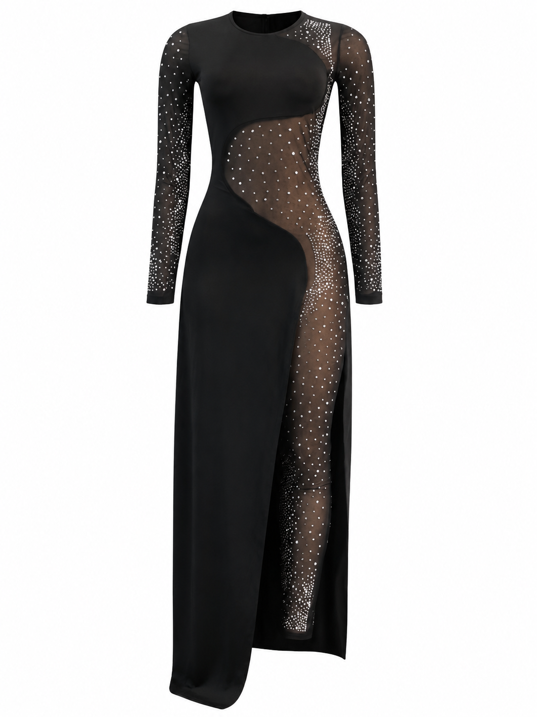 Studded Sheer Combo Jumpsuit