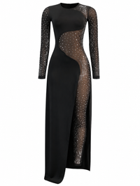Studded Sheer Combo Jumpsuit