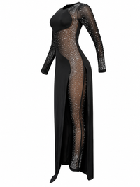 Studded Sheer Combo Jumpsuit