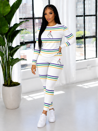 Stripe Tee & Pants Set
