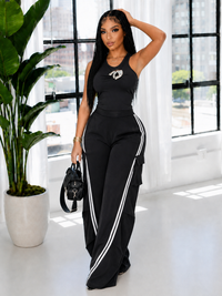 Stripe Cargo Pants