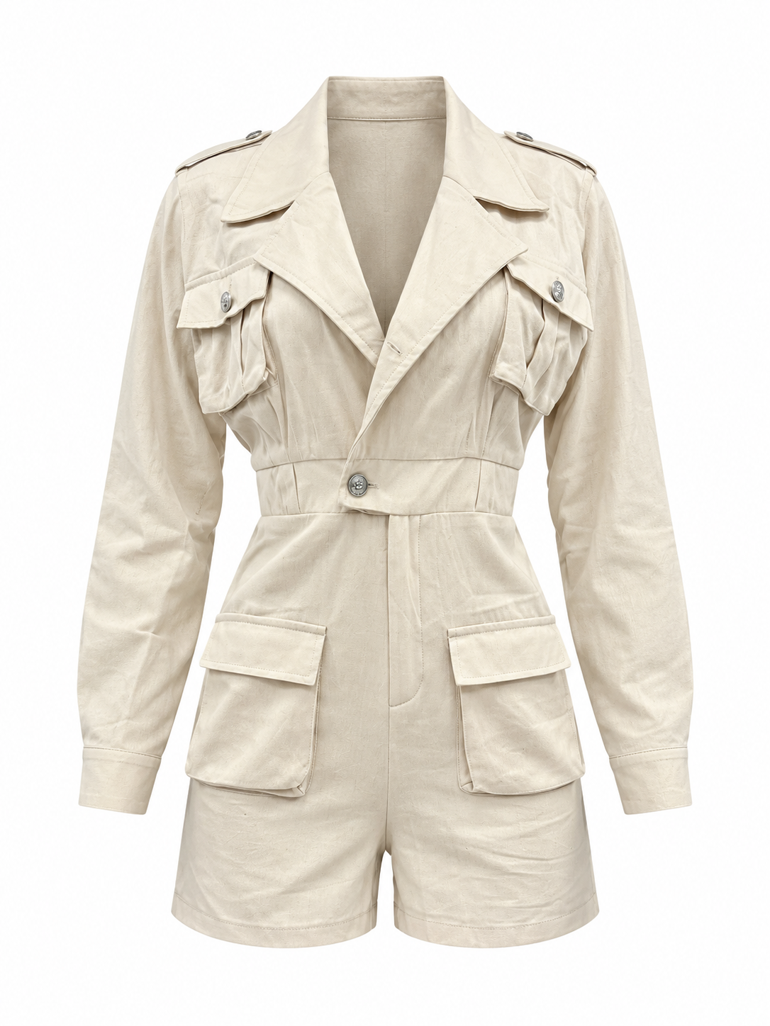 Solid Cargo Romper