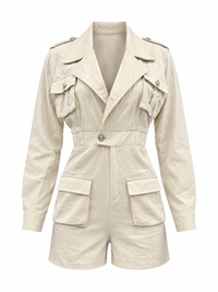 Solid Cargo Romper