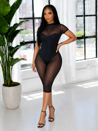 Body Gloss Capri Jumpsuit