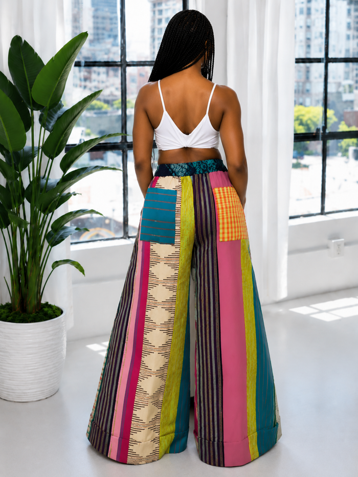 Printed Wide-Leg Pants