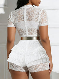 Lace Ruffle Romper