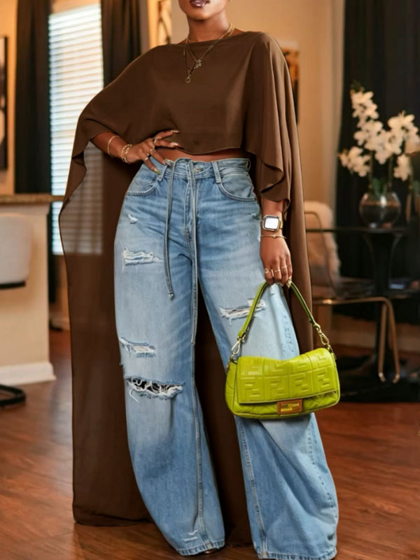 High-Low Sheer Tunic Top