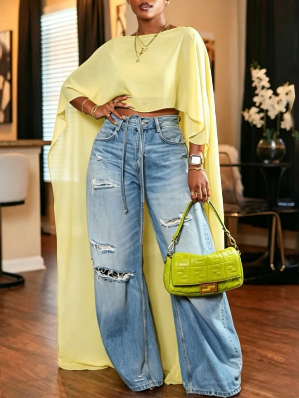 High-Low Sheer Tunic Top
