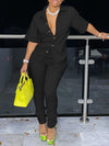 Solid Shirt & Ruched Pants Set
