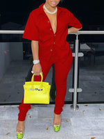 Solid Shirt & Ruched Pants Set