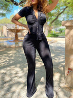 Solid Ruched Shirt & Pants Set