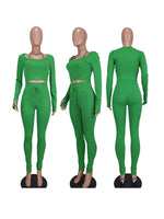 Ribbed Top & Pants Set