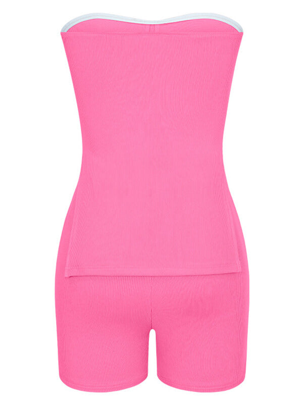 Ribbed Tube Top & Shorts Set