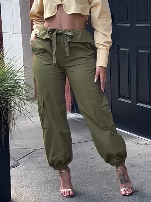 Tied Cargo Pants-Clearance