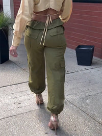 Tied Cargo Pants-Clearance