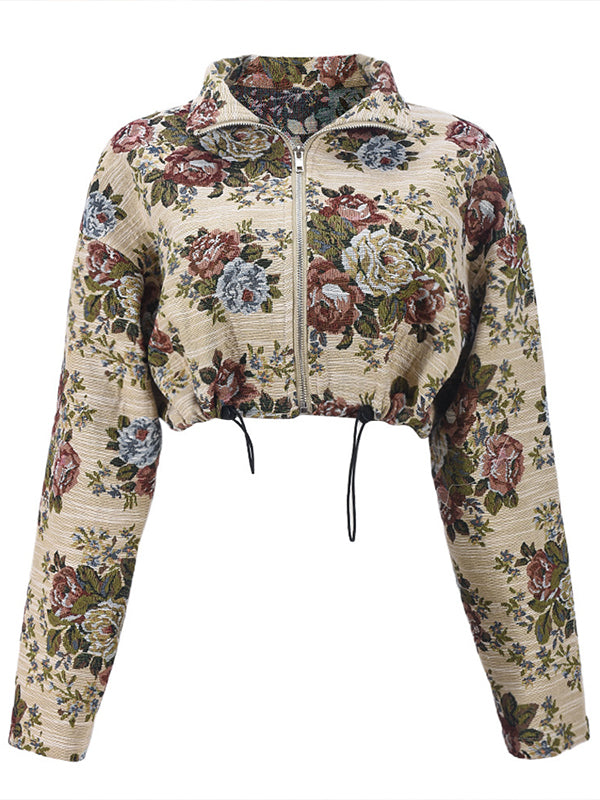Printed Zip-Front Jacket-Clearance