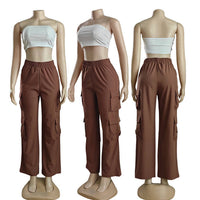 Solid Cargo Pants