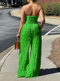 Ruched Strapless Jumpsuit-Clearance