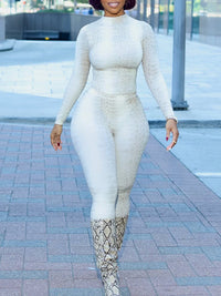 Snake-Print Pants Set