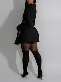 Belted Long Blazer