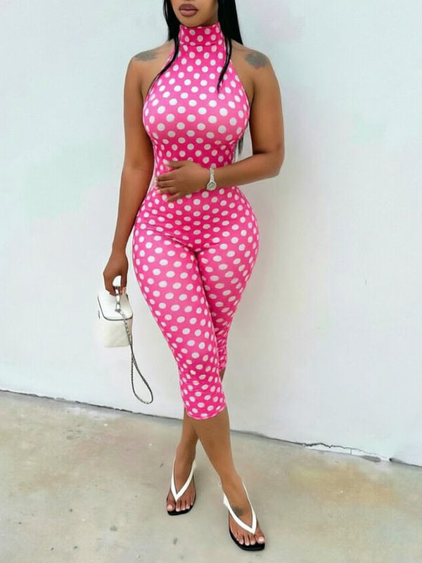 Dot Halter Jumpsuit
