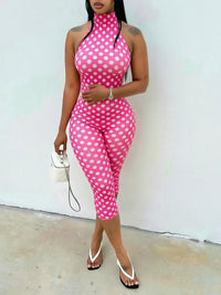 Dot Halter Jumpsuit