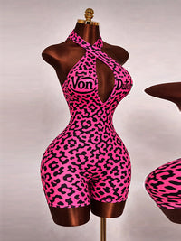 Printed Halter Romper