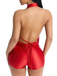 Plunge Halter Romper