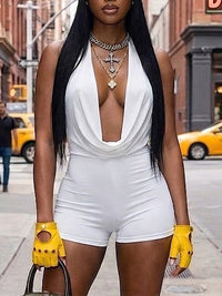 Lace Combo Halter Romper