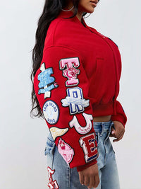 Printed Bomber Jacket