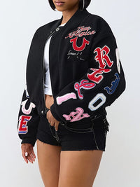 Printed Bomber Jacket