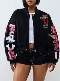 Printed Bomber Jacket