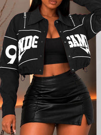Embroidered Button-Front Jacket