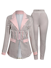 Houndstooth Blazer & Pants Set