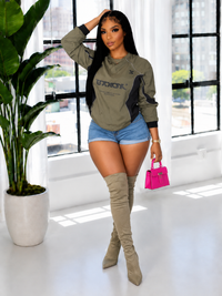 Printed Colorblock Sporty Top